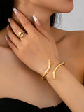 Gold Serpentine Earring Set